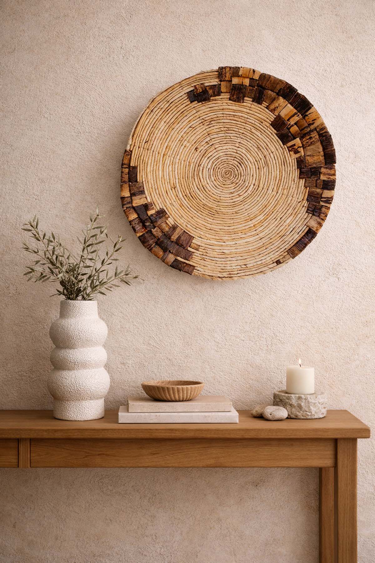 Banana Bark Spiral Wall Decor