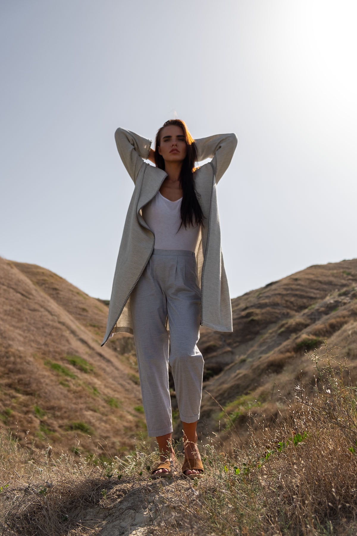 Flannel Pants Grey Melange