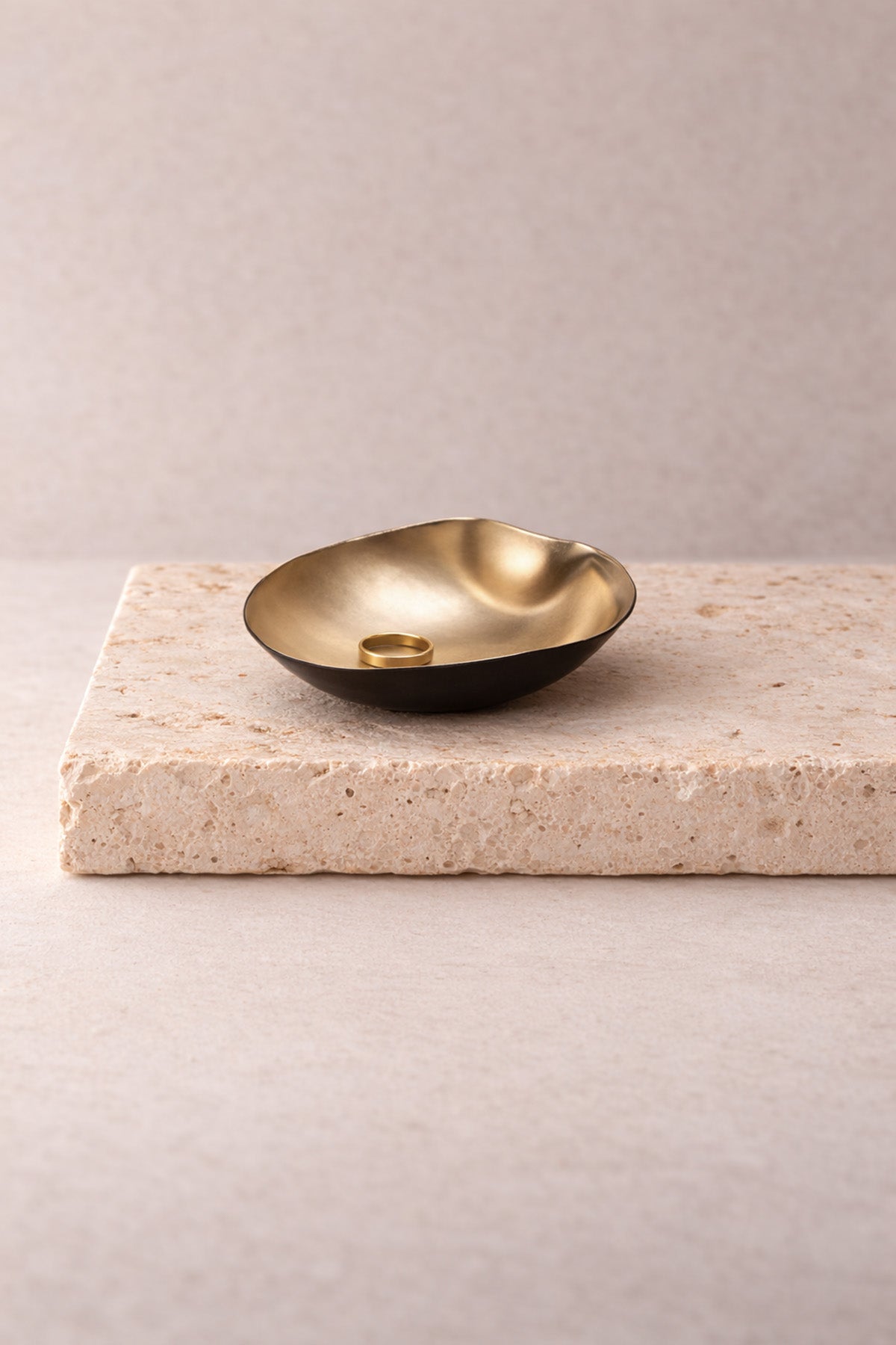 Asymmetrical Brass Decorative Object 11x10x4 cm