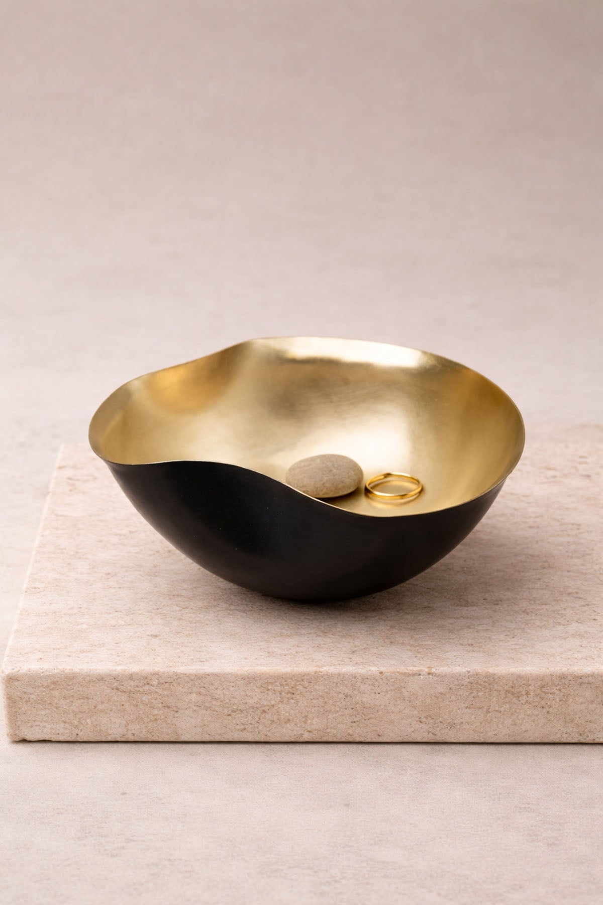 Asymmetrical Brass Decorative Object 16x16x11 cm
