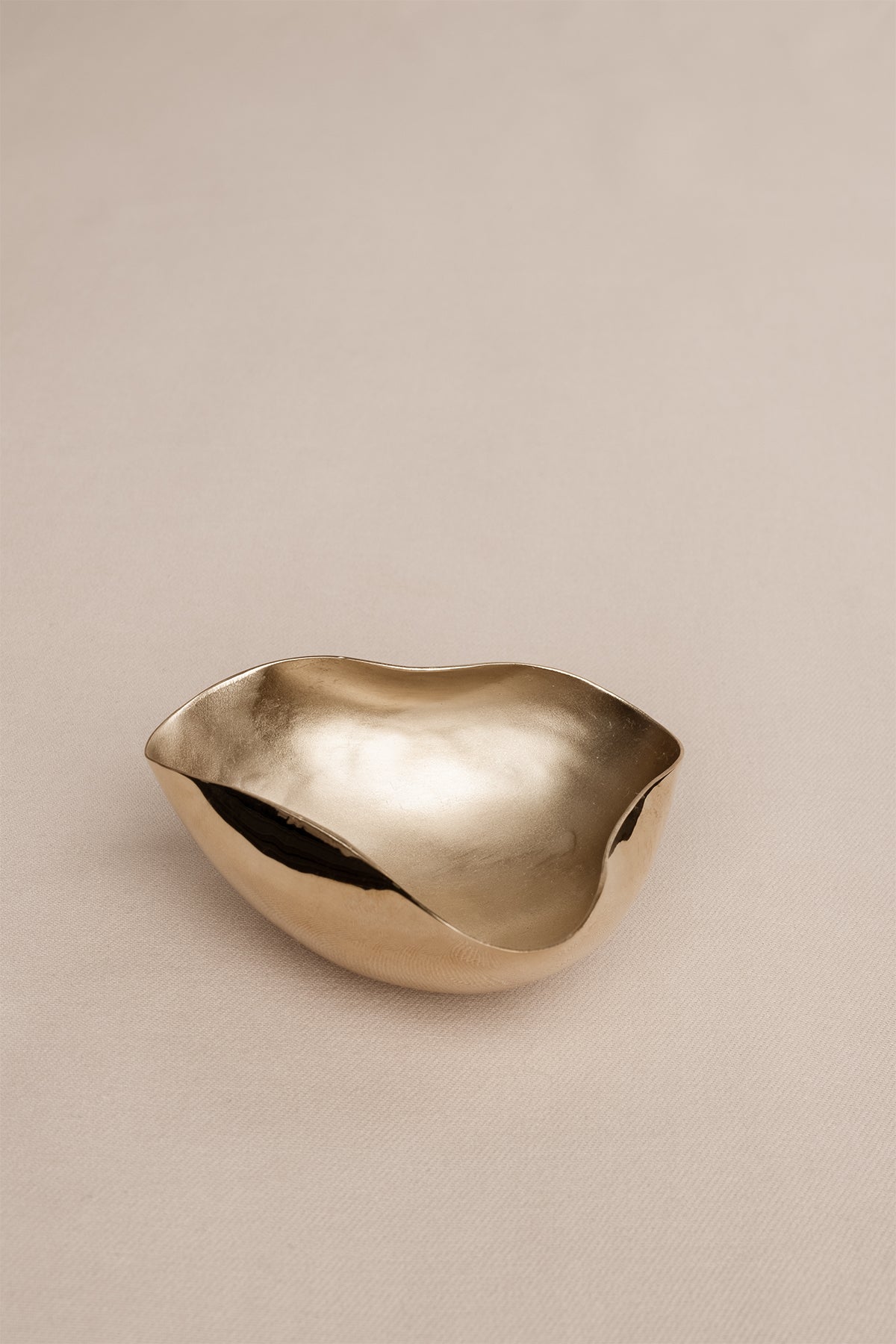 Asymmetrical Brass Decorative Object 7x9x4 cm