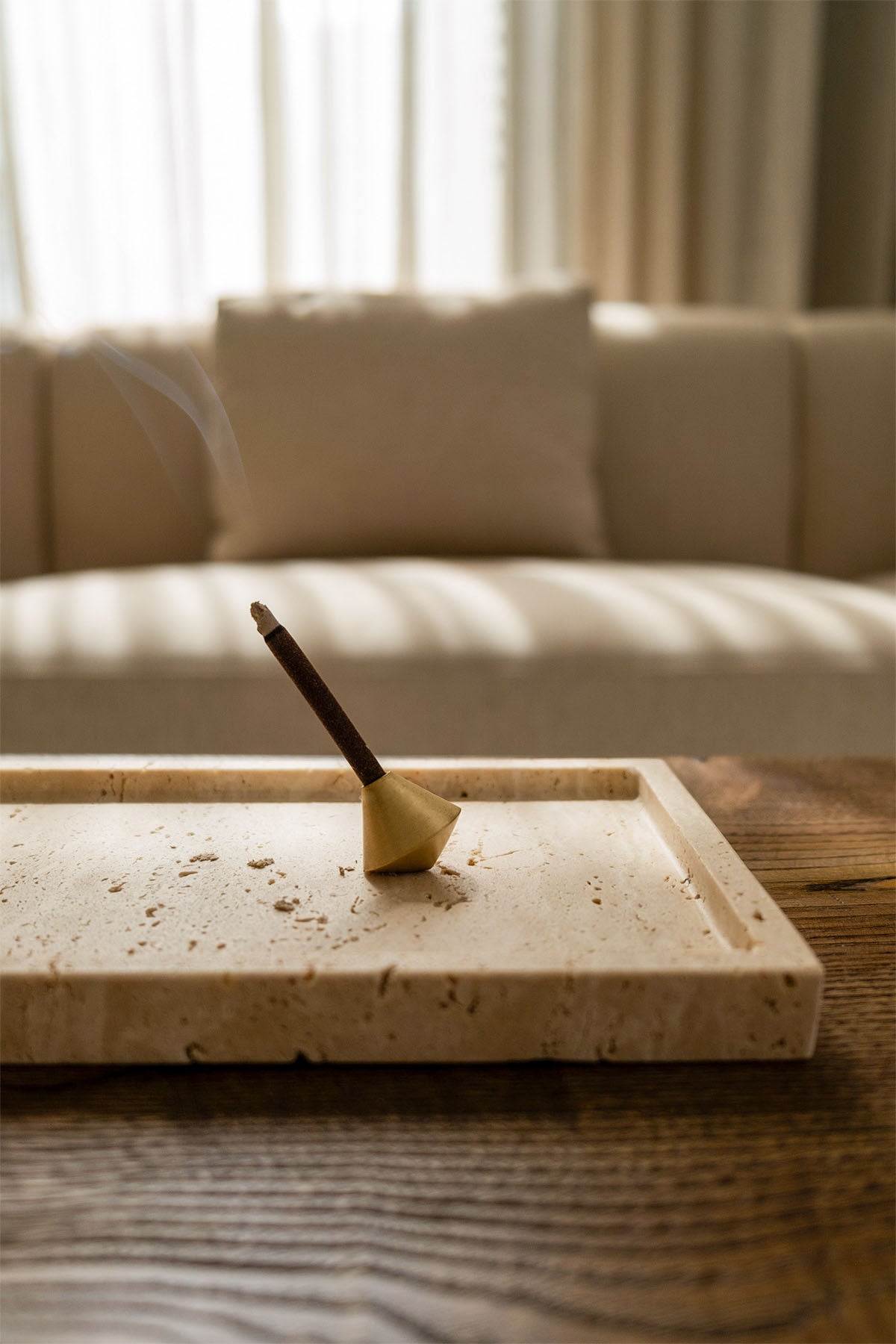 Balance Brass Incense Holder Gold
