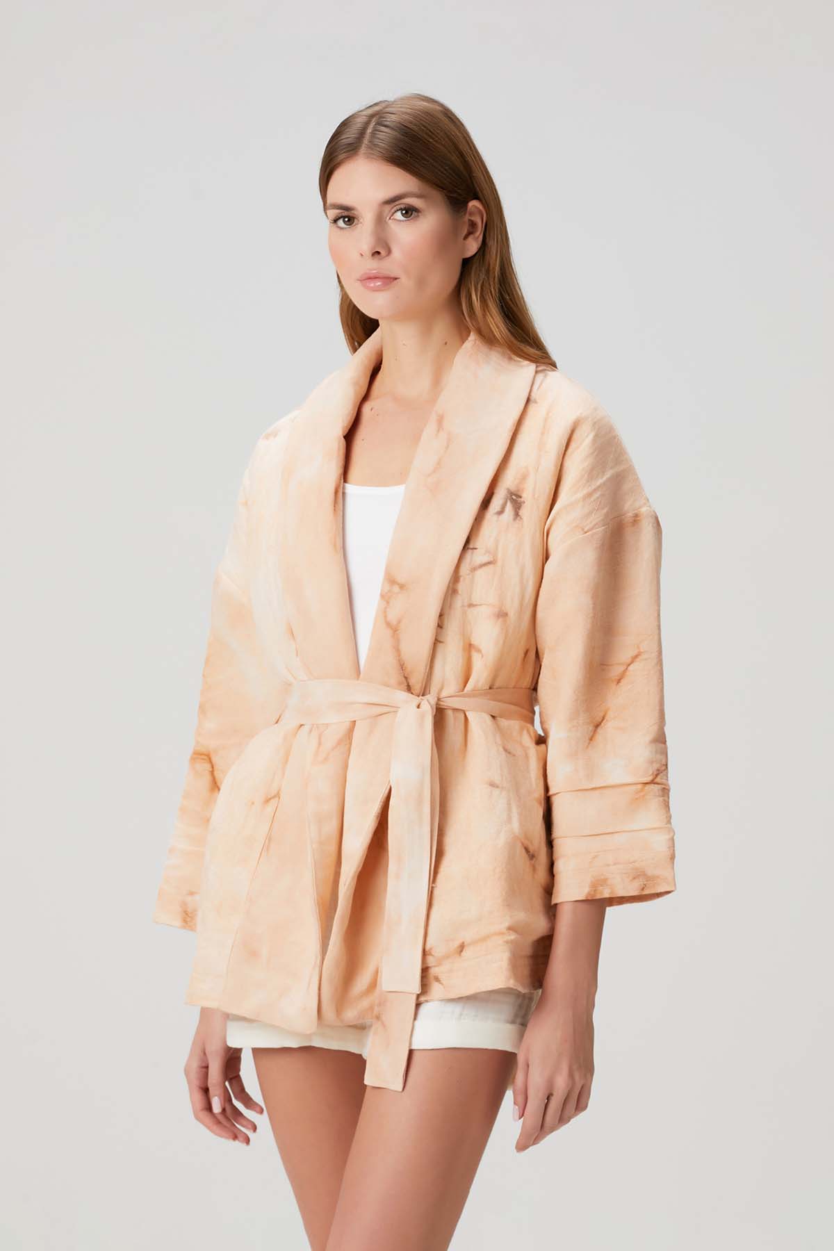 Batik Tie Dye Quilted Jacket Tea