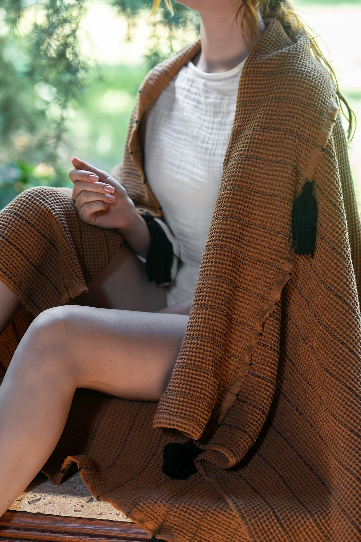 Buhur Koltuk Şalı Camel