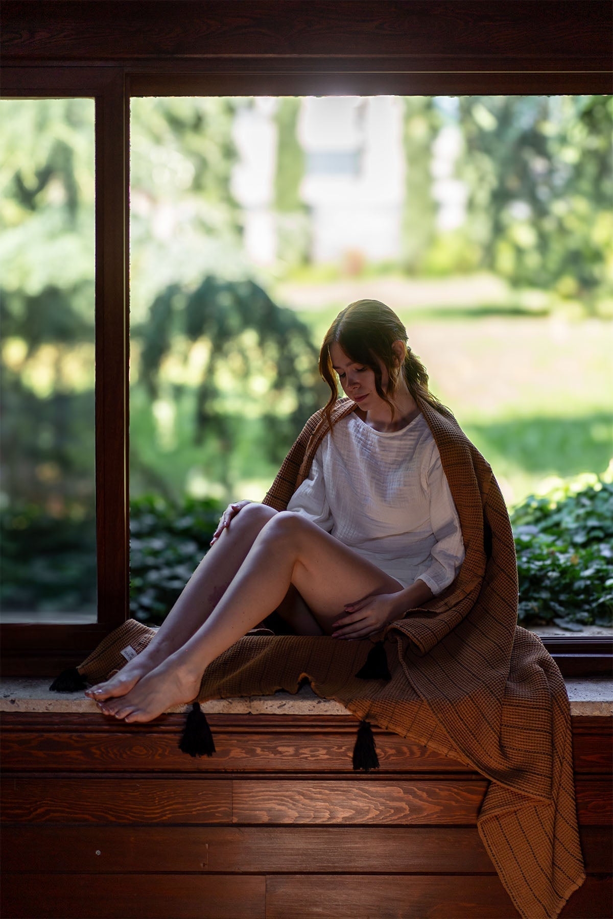 Buhur Koltuk Şalı Camel