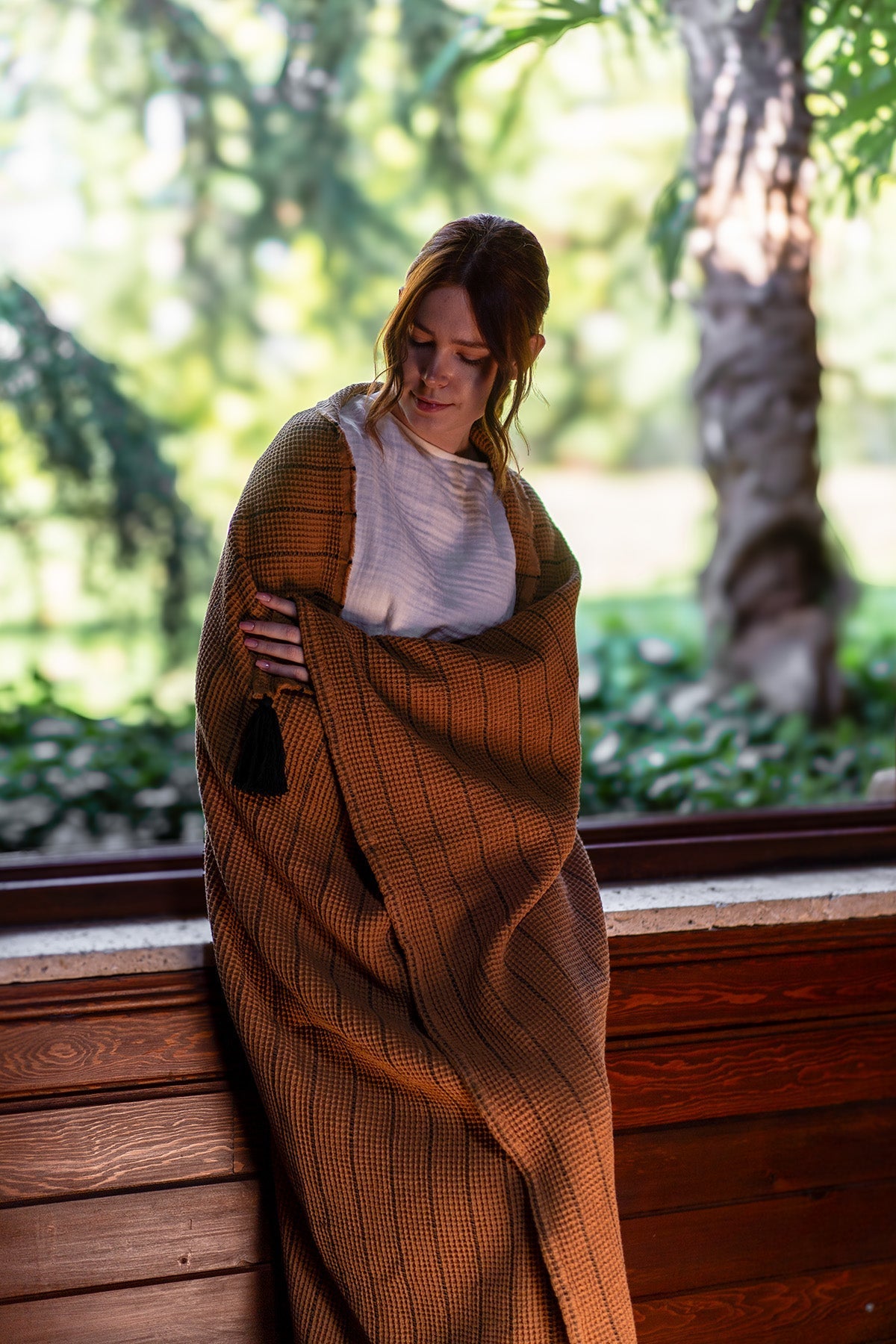 Buhur Koltuk Şalı Camel