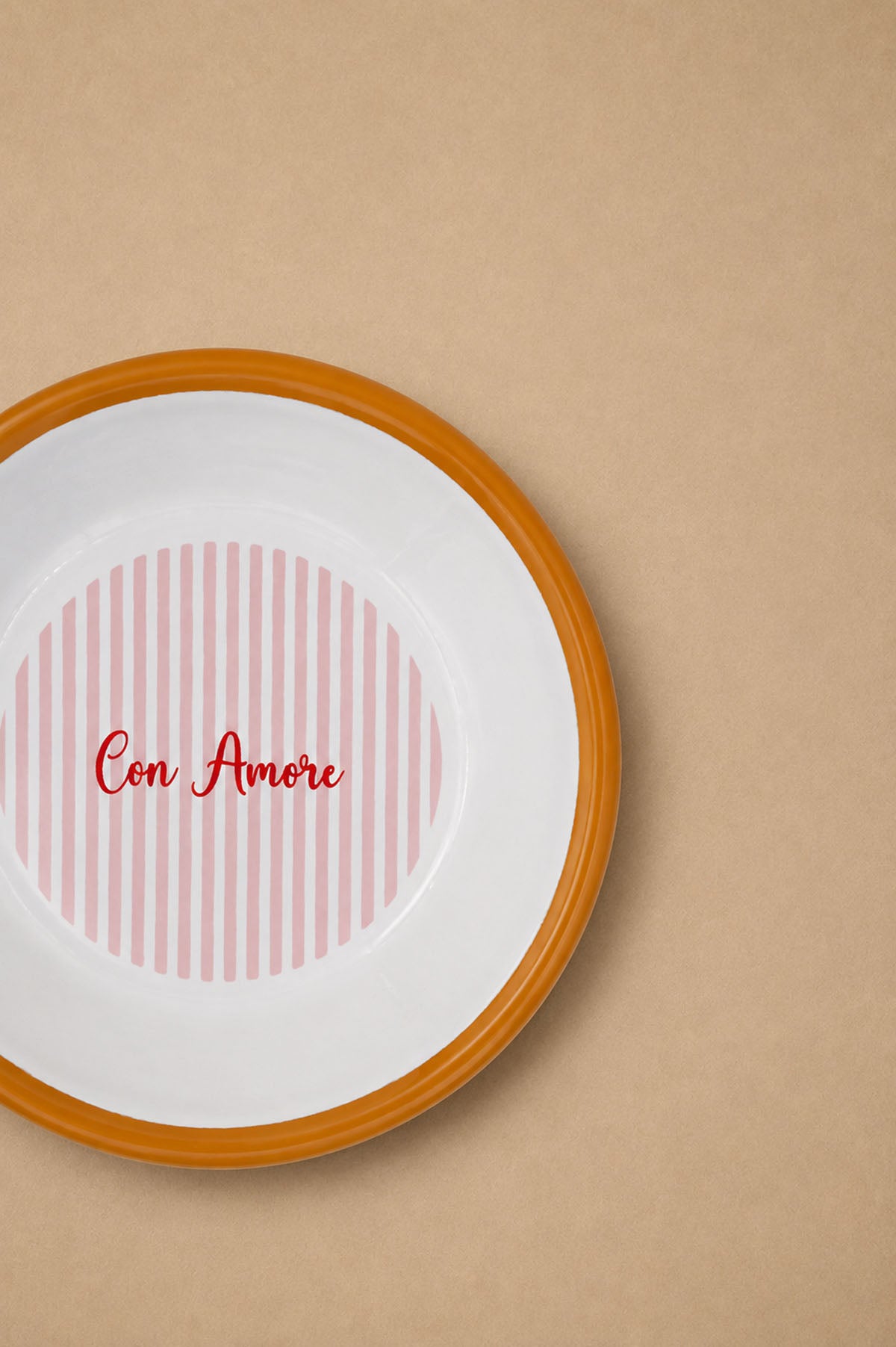 Con Amore Enamel Serving Plate 12 cm / 4.7 "