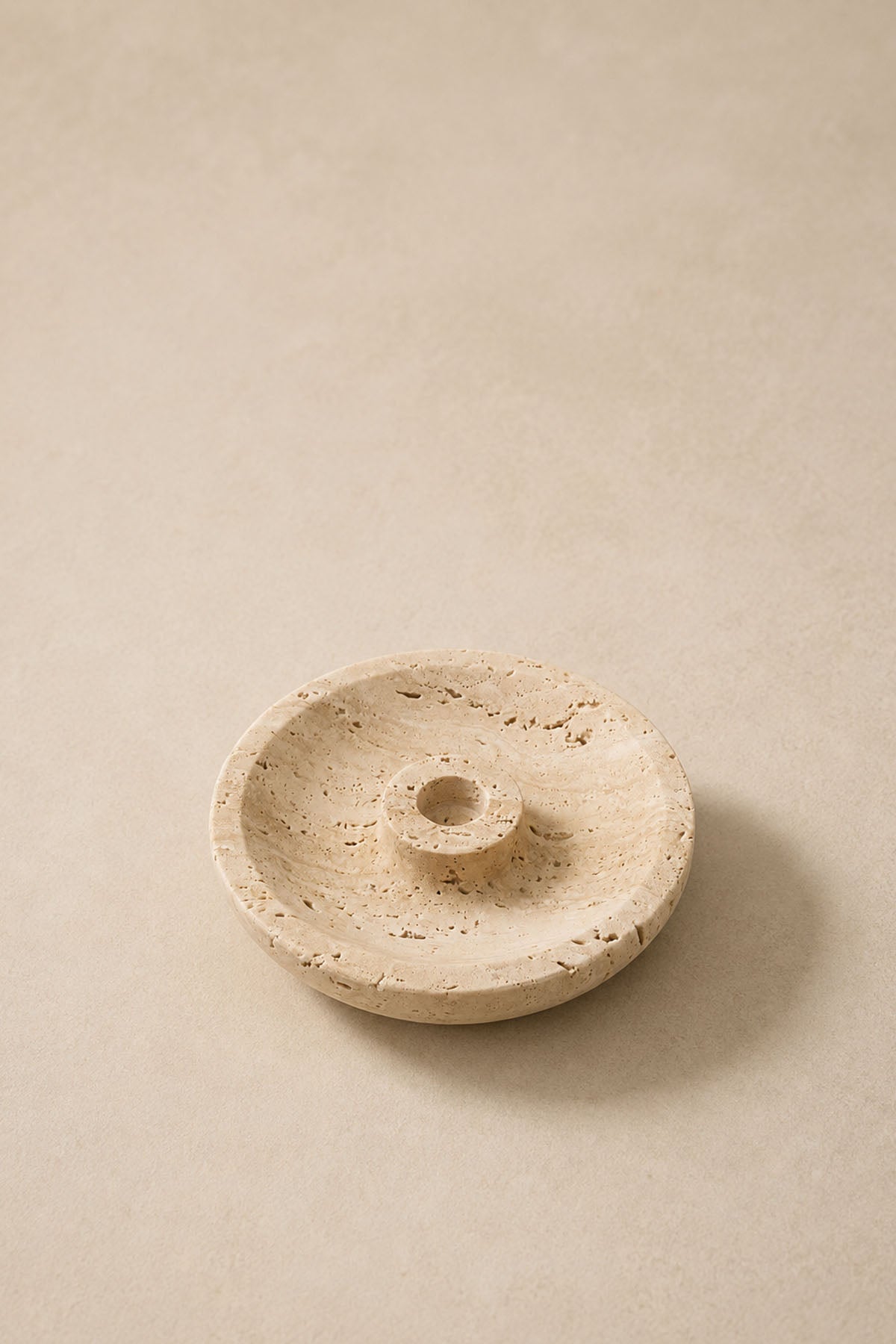 Decorative Travertine Marble Candle Holder