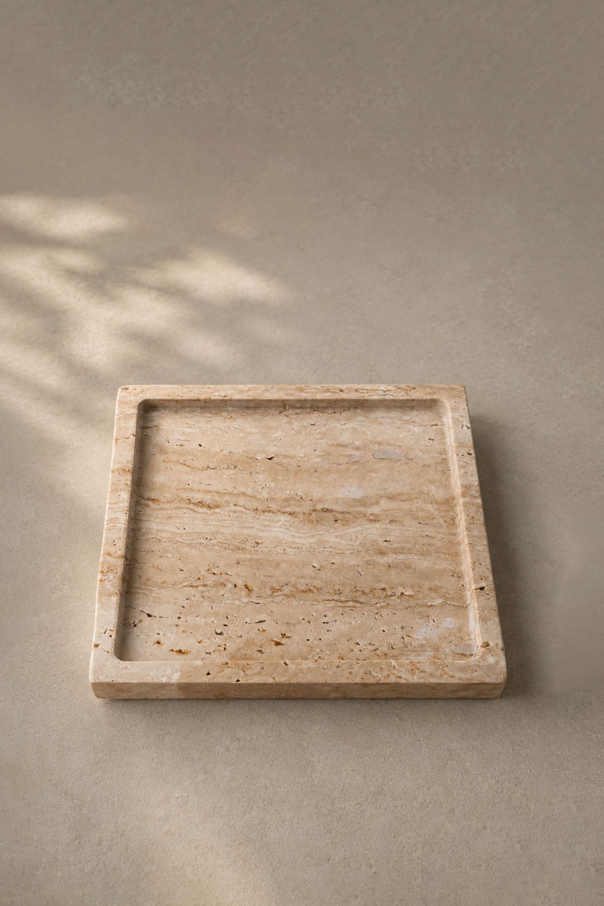 Decorative Square Travertine Marble Tray