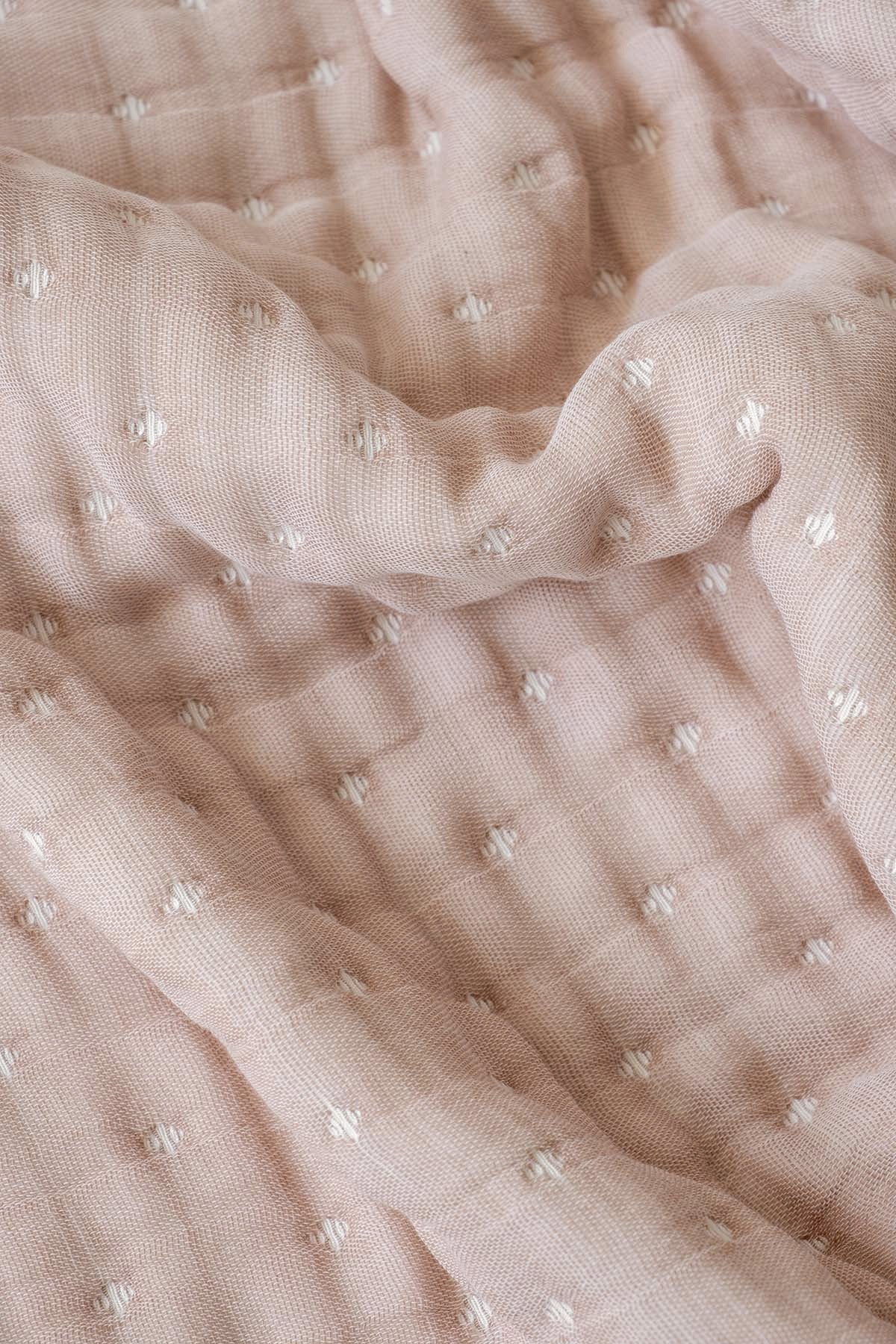 Dotted Matelasse Quilt Bed Cover Dusty Pink