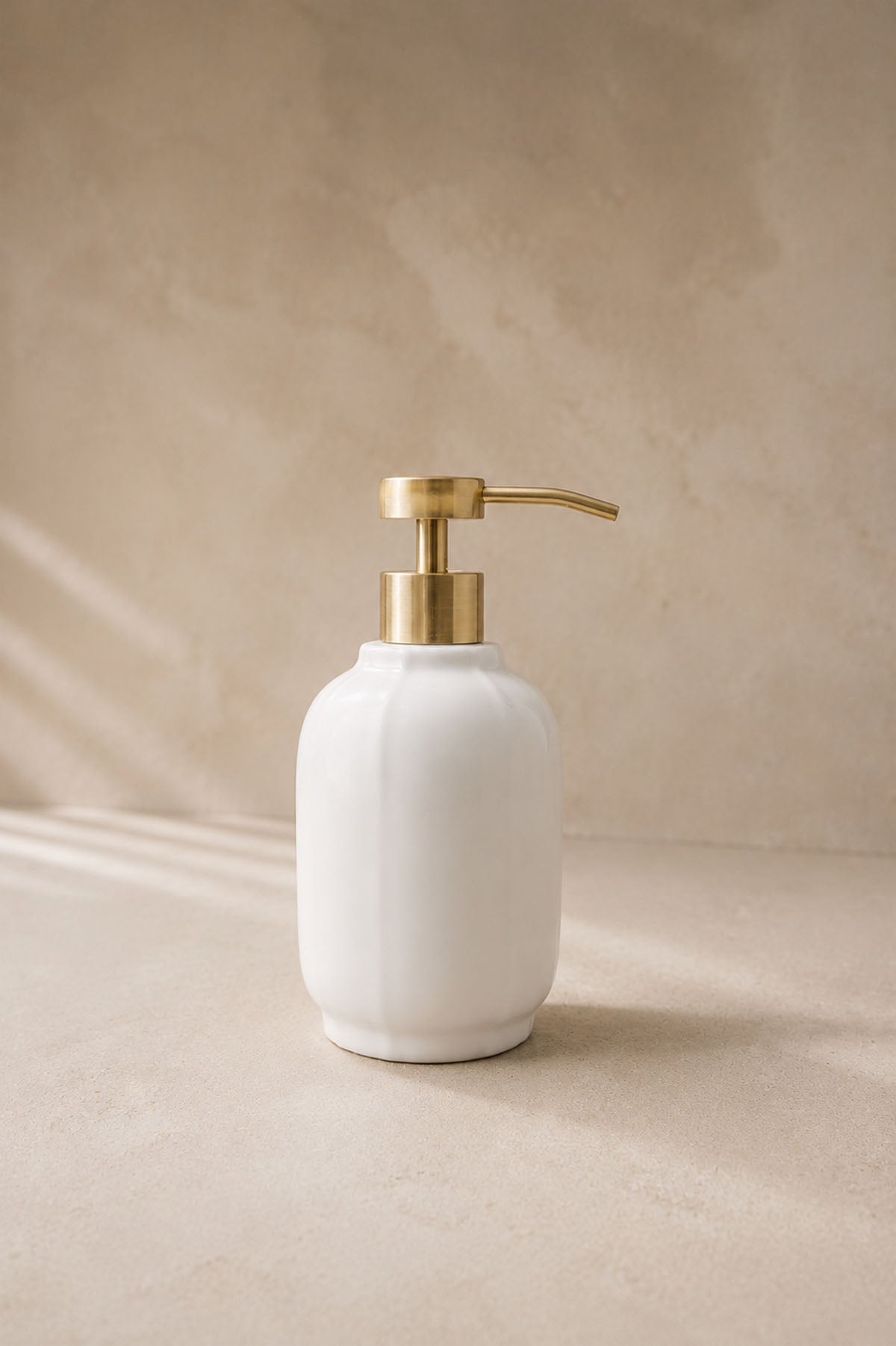 Ivory Stoneware Lotion Dispenser