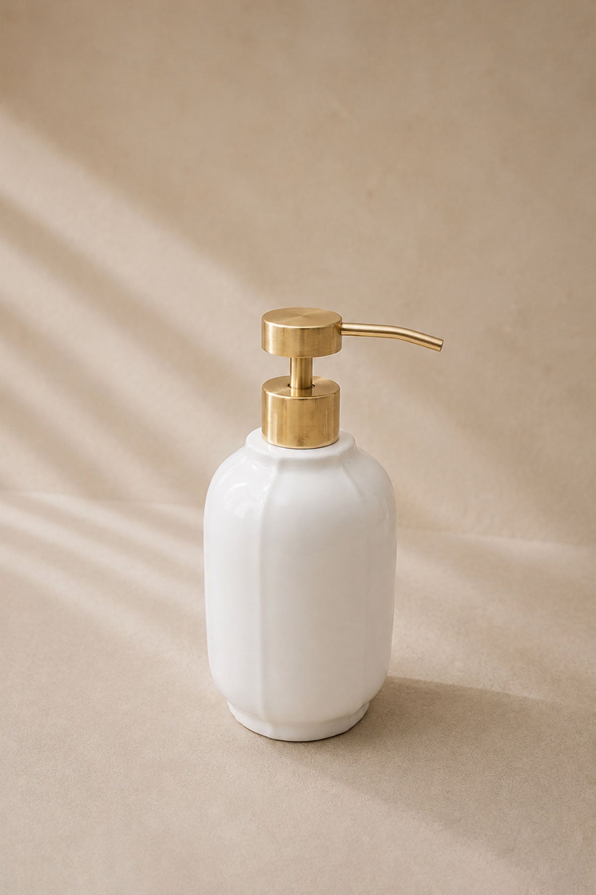 Ivory Stoneware Lotion Dispenser