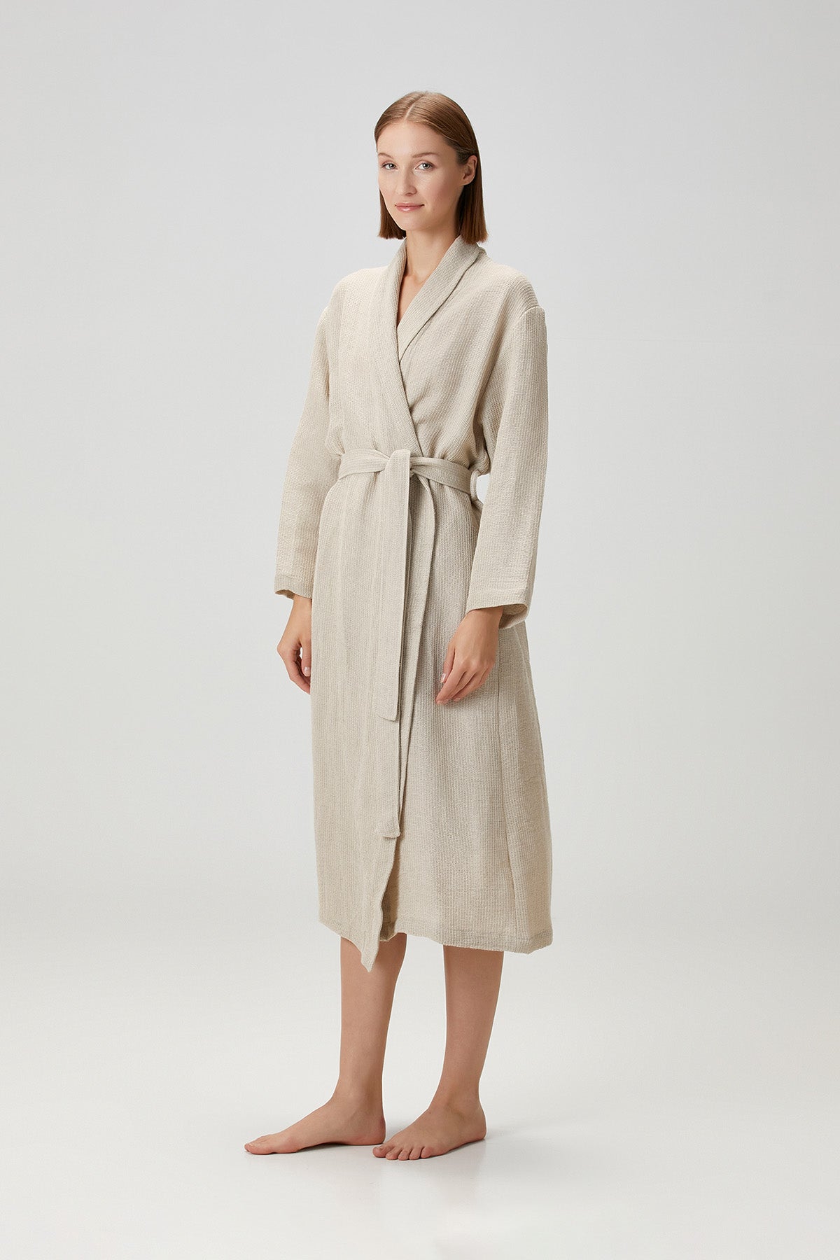 Linen Waffle Robe