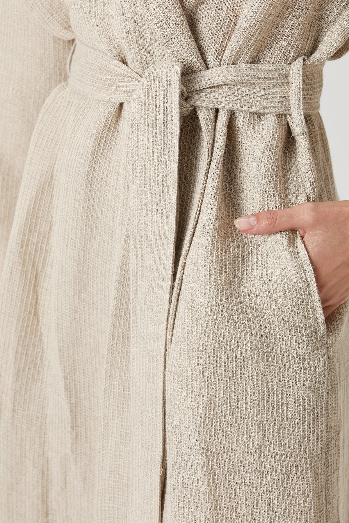 Linen Waffle Robe