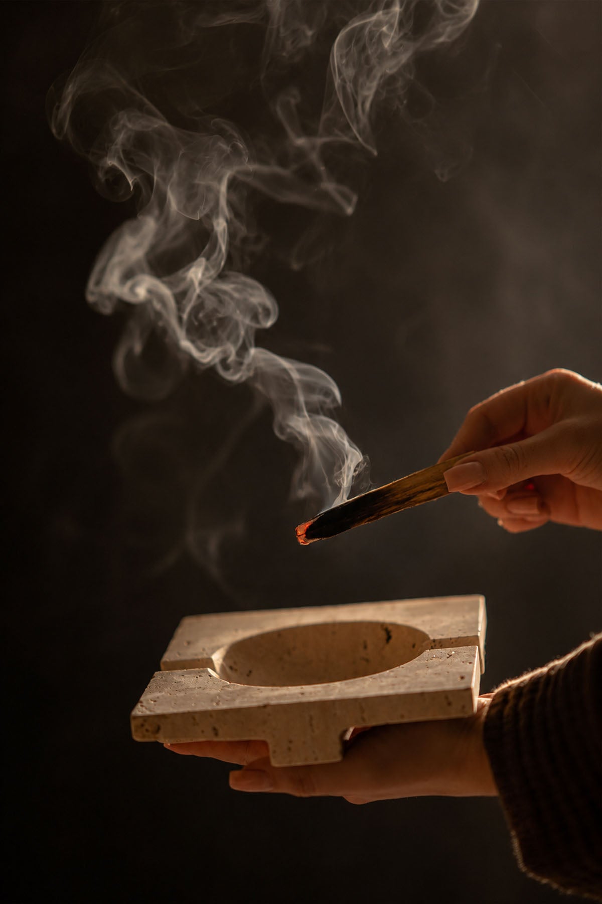 Marble Palo Santo Burner and Ashtray