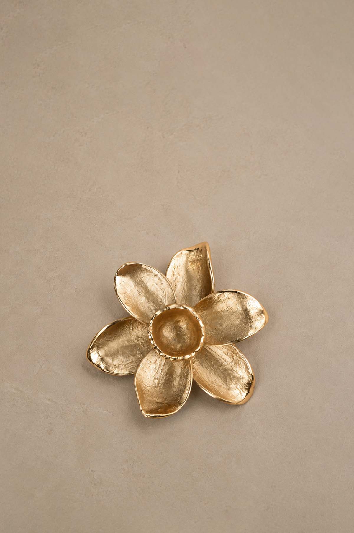 Orchid Flower Brass Incense Holder Decorative Object