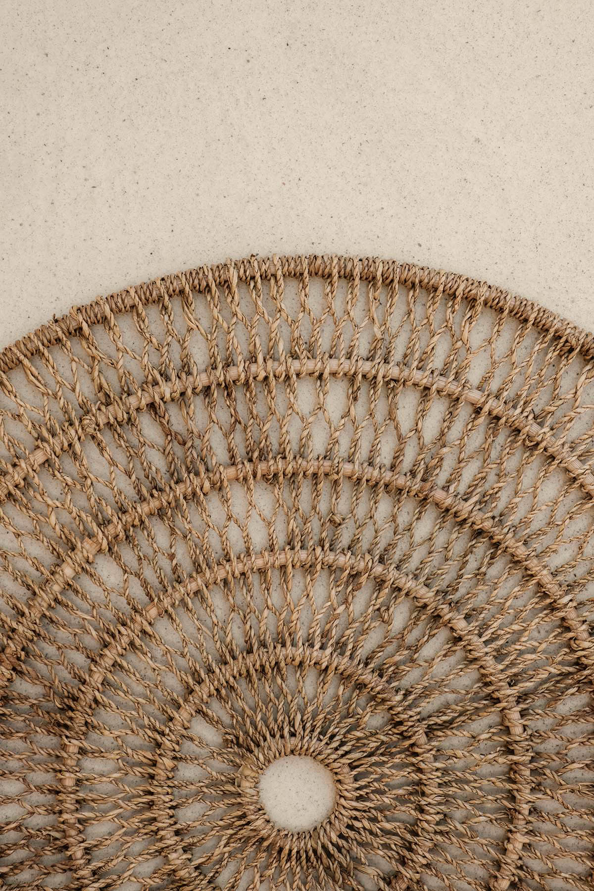 Agel Open Weave Rattan Round Placemat Natural