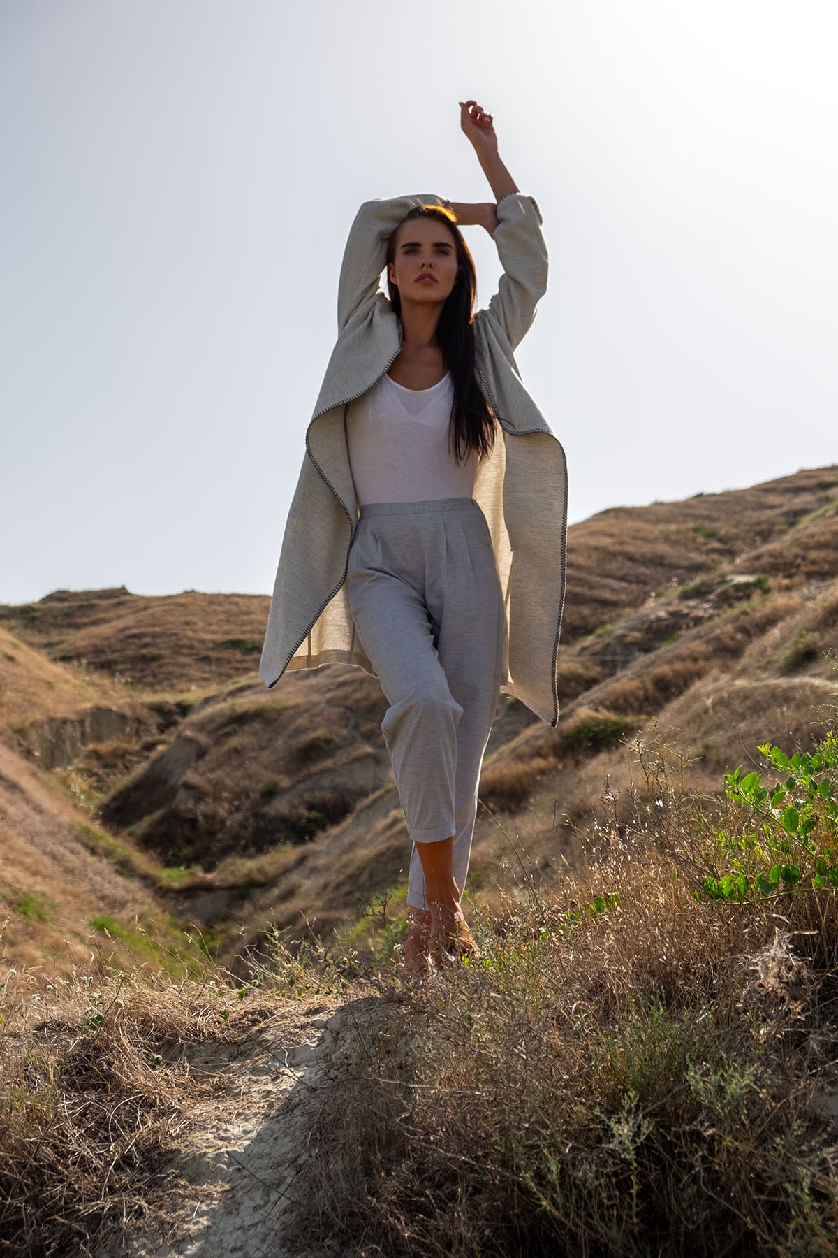 Flannel Pants Grey Melange