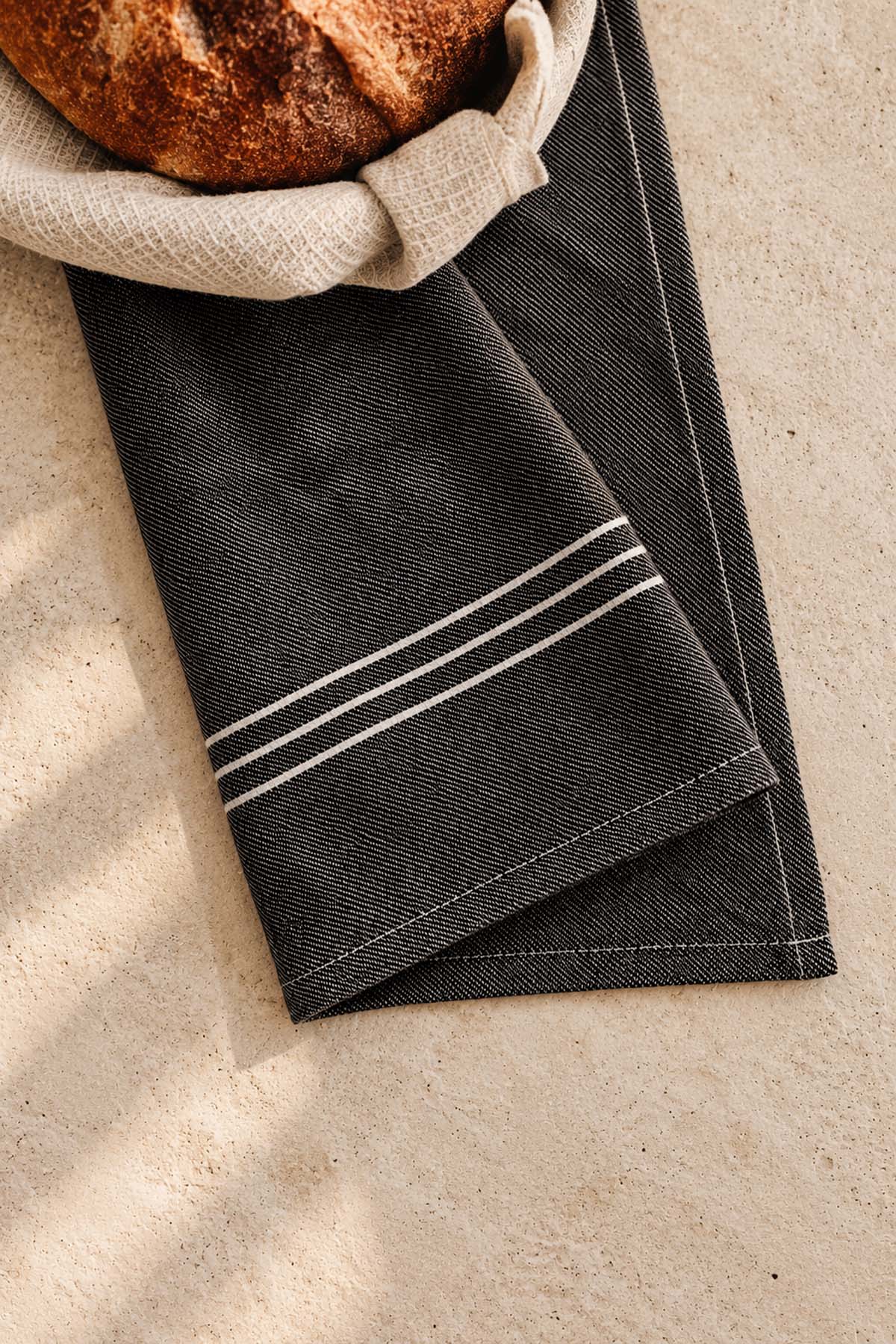 Bon Kitchen Towel Set Of 2 Black