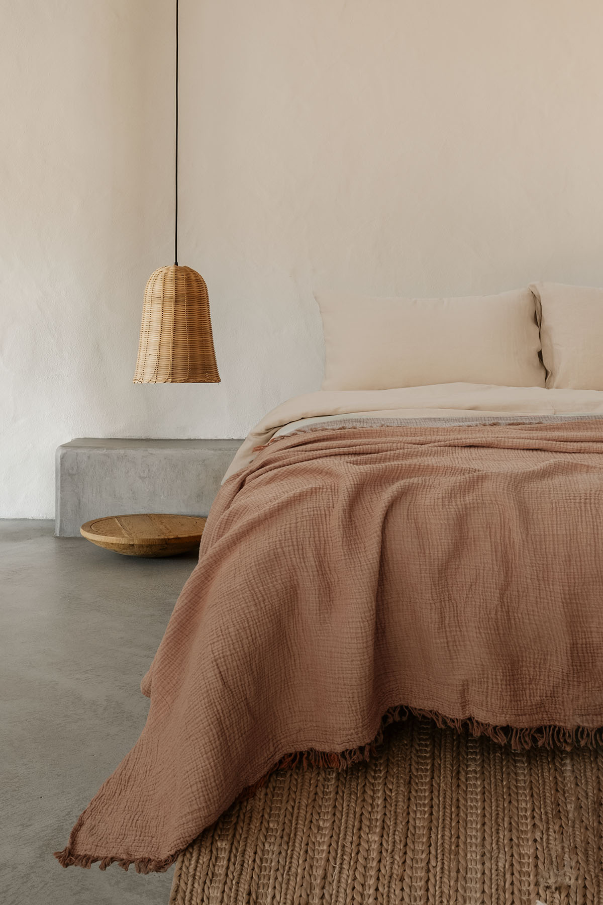 Cocoon Gauze Bed Cover Apricot