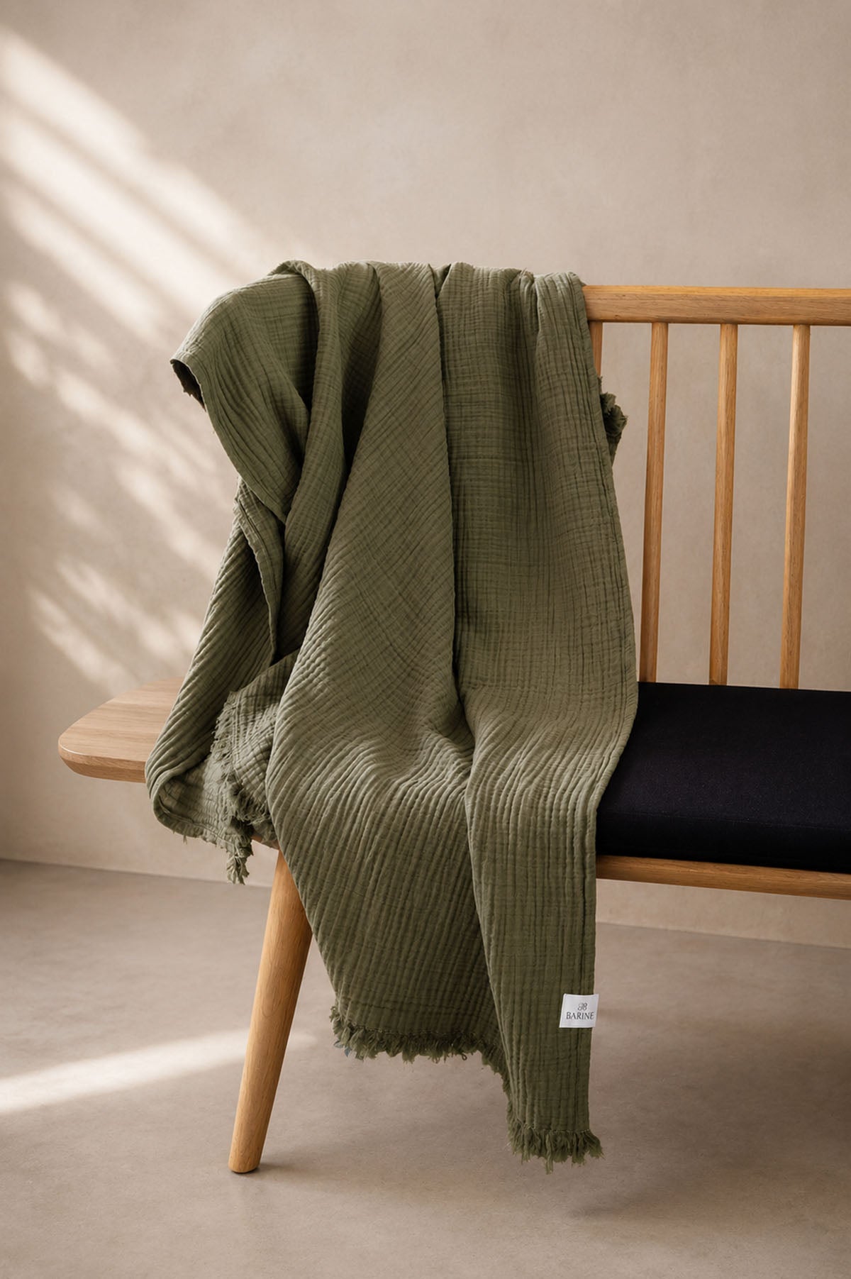 Cocoon Cotton Gauze Throw Blanket Timber