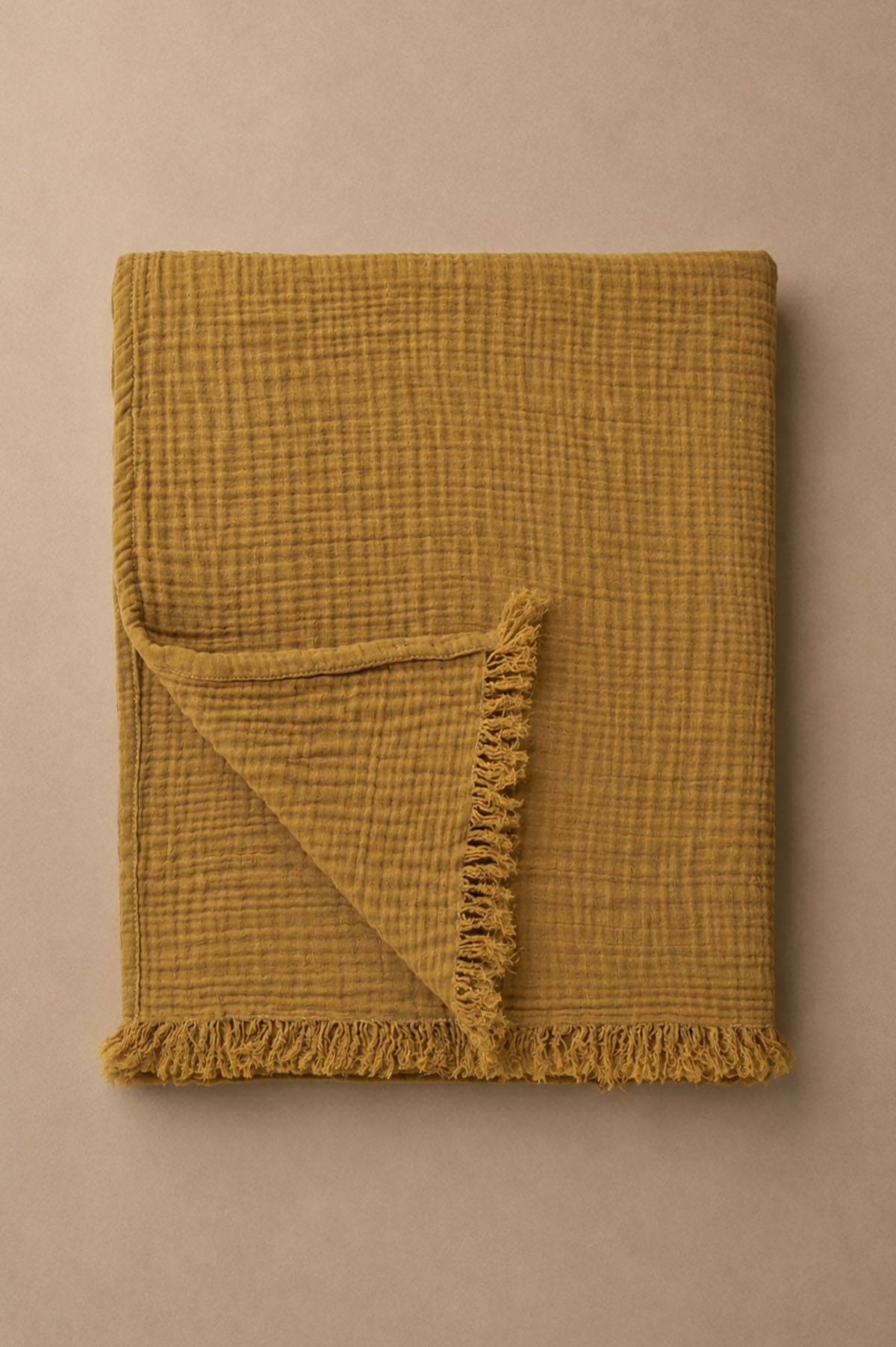 Cocoon Gauze Bed Cover Curry