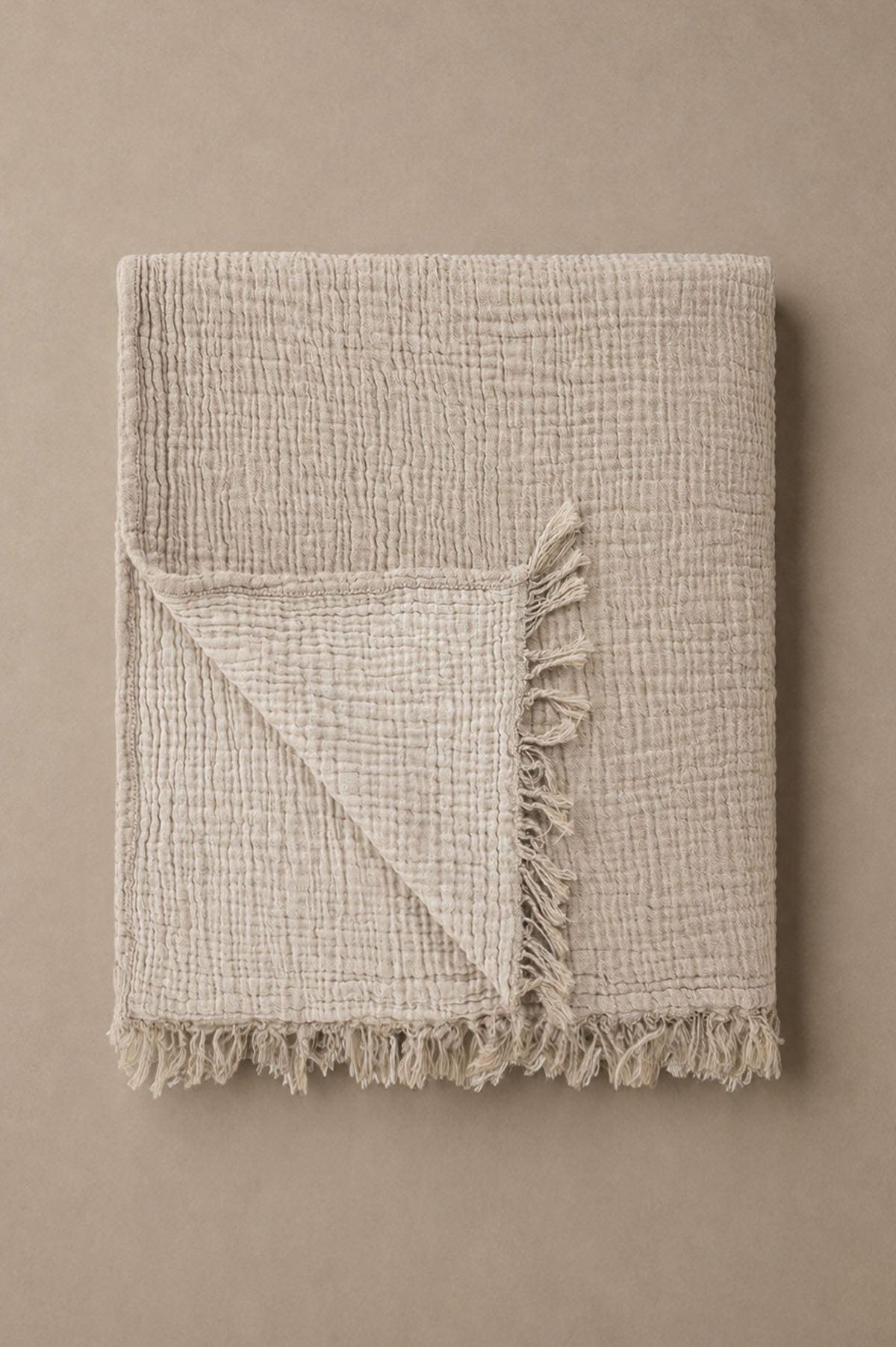 Cocoon Gauze Bed Cover Beige