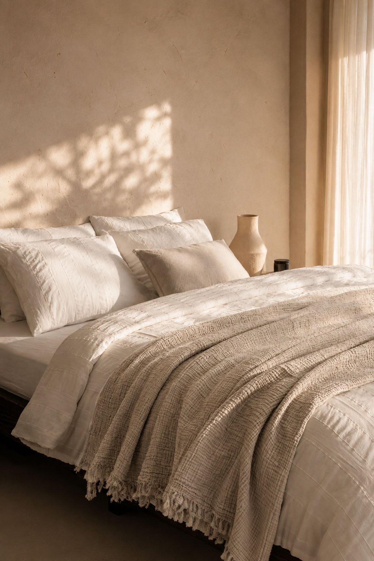Cocoon Gauze Bed Cover Beige