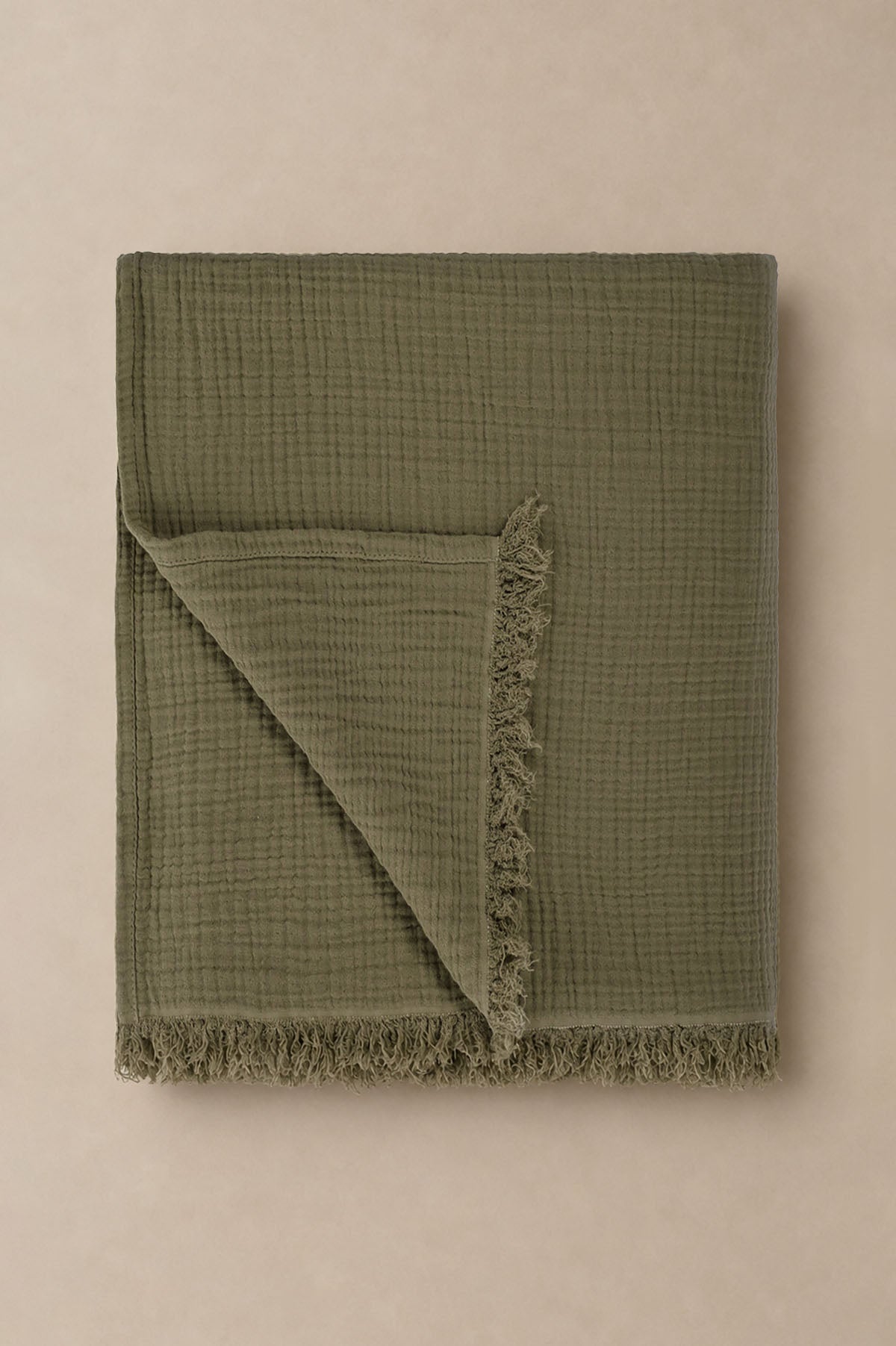 Cocoon Gauze Bed Cover Khaki