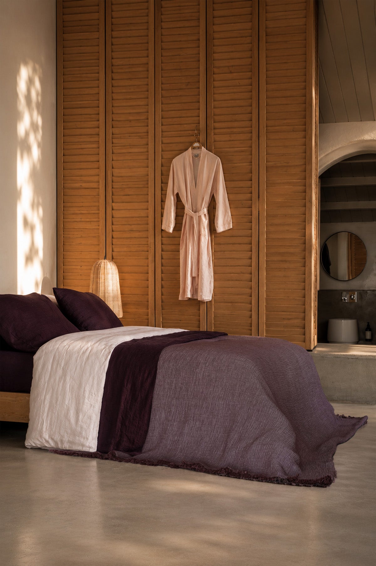 Cocoon Gauze Bed Cover Wine