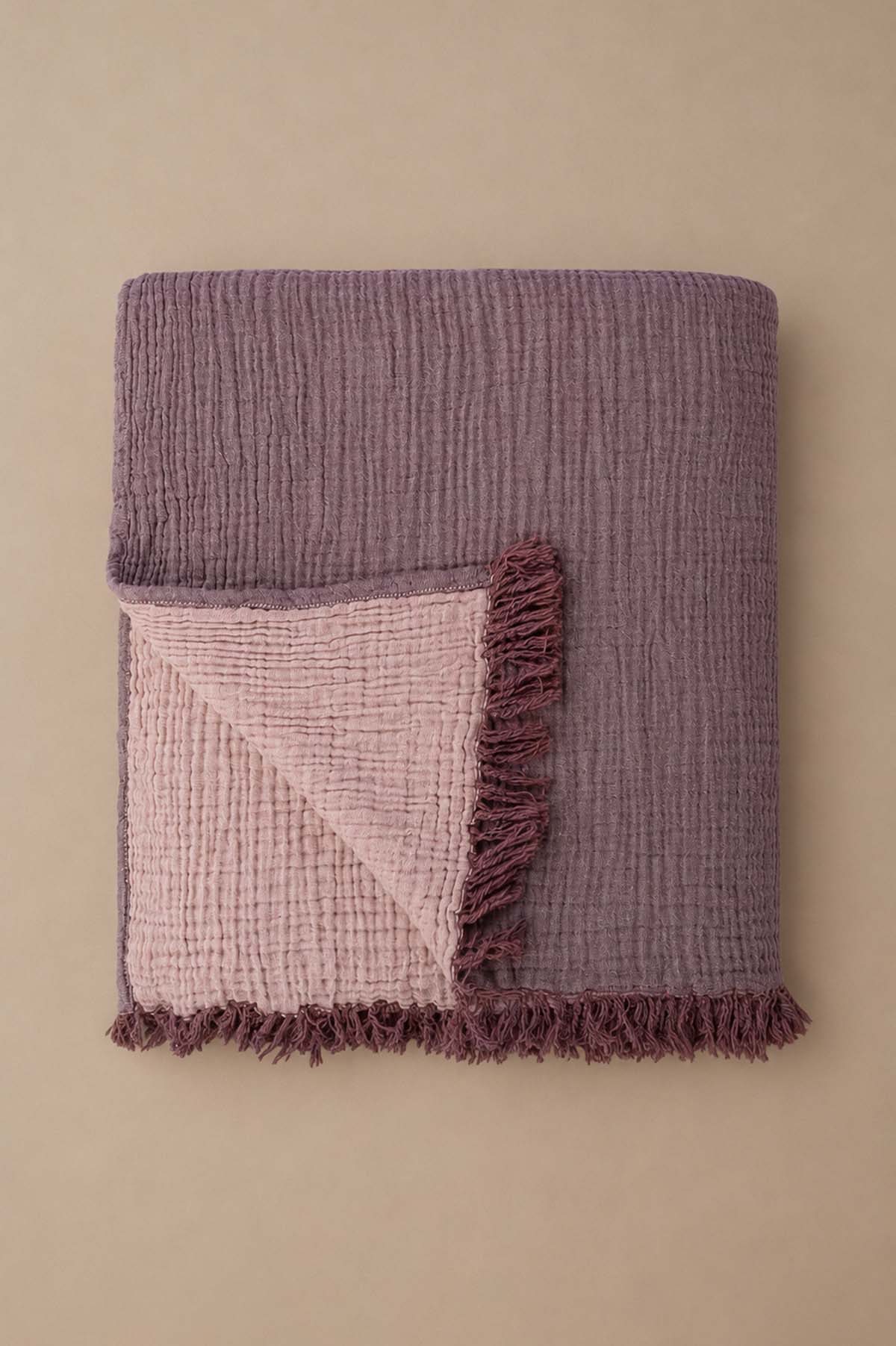 Cocoon Cotton Gauze Throw Blanket Wine-Mousse