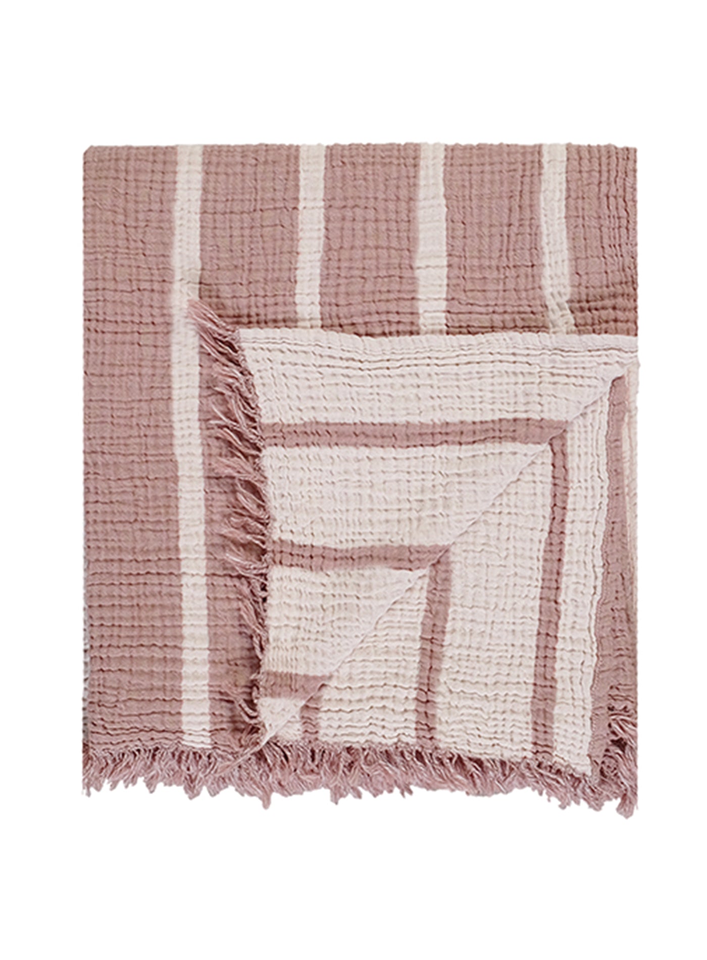Cocoon Stripe Throw Mousse