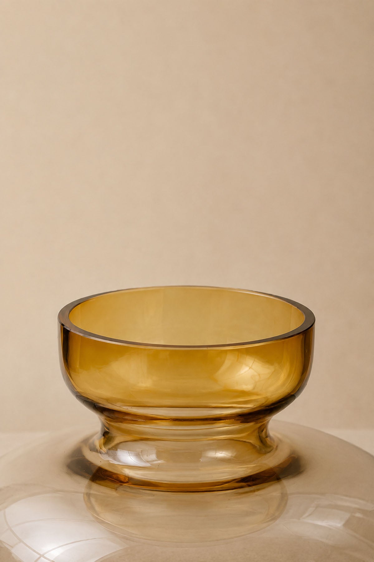 Colourful Stack Glass Vase Brown