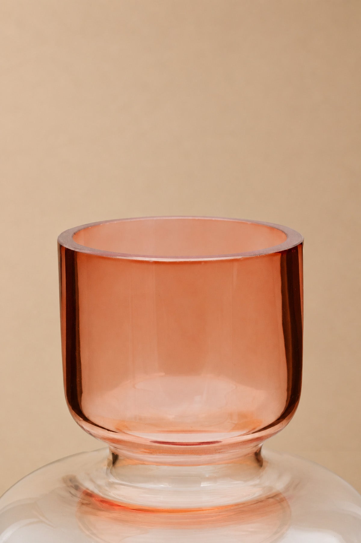 Colourful Stack Glass Vase Red
