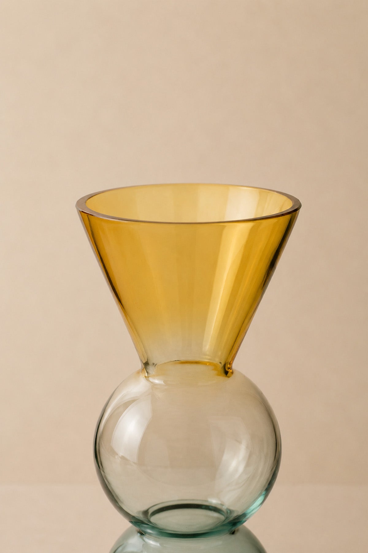 Colourful Stack Glass Vase Blue
