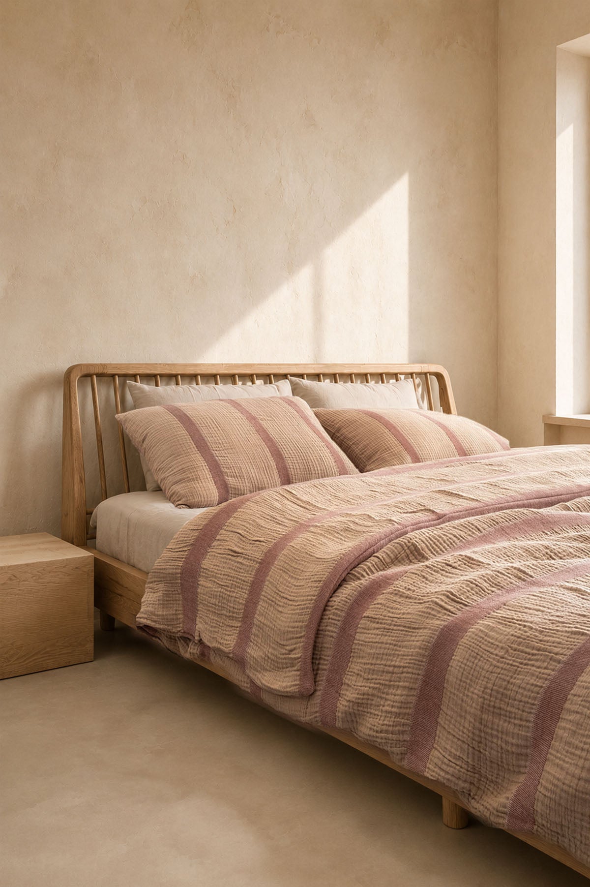 Corca Cotton Gauze Decor Pillowcase Set Of 2 Apricot