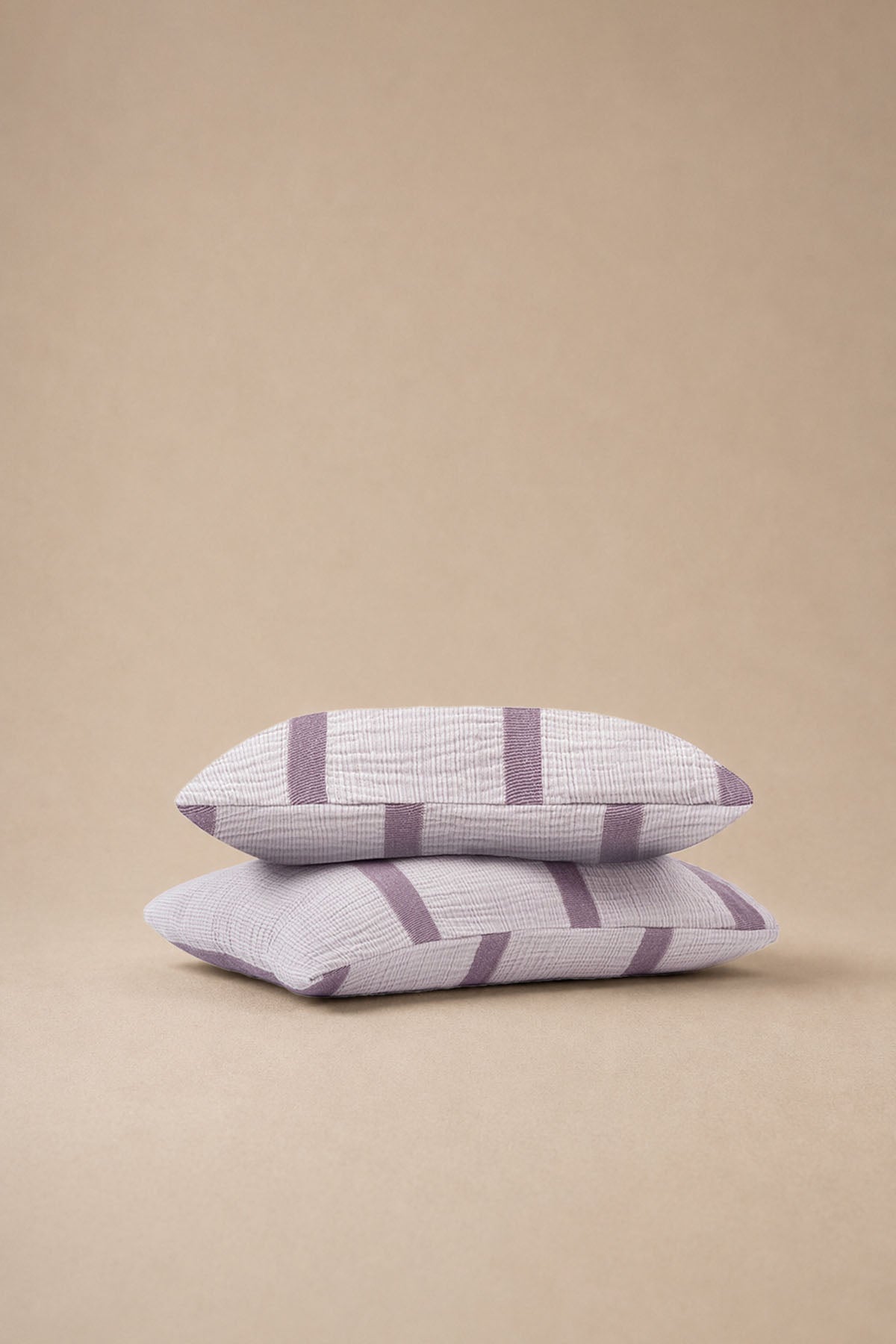 Corca Cotton Gauze Decor Pillowcase Set Of 2 Lilac