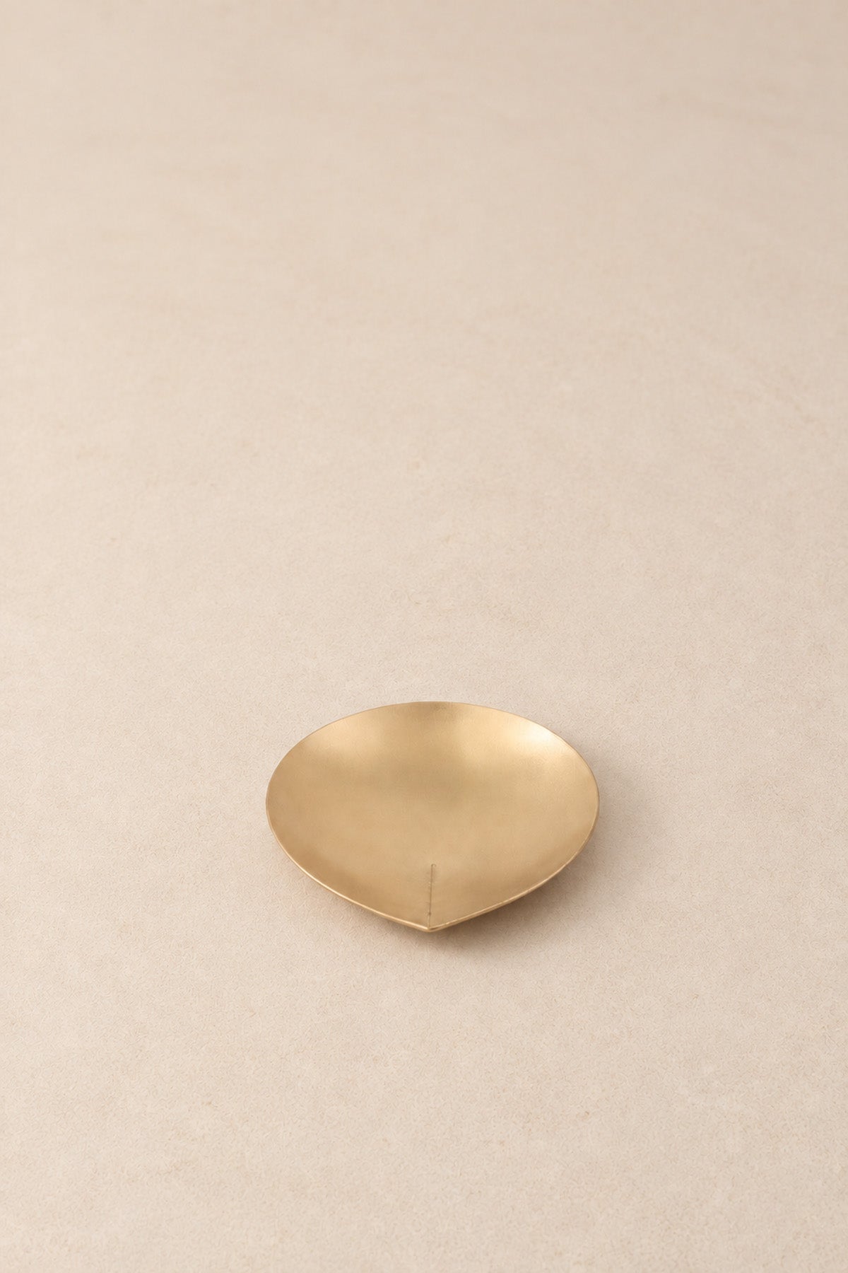 Crease Round Brass Cone Incense Holder Decorative Object 10x9 cm