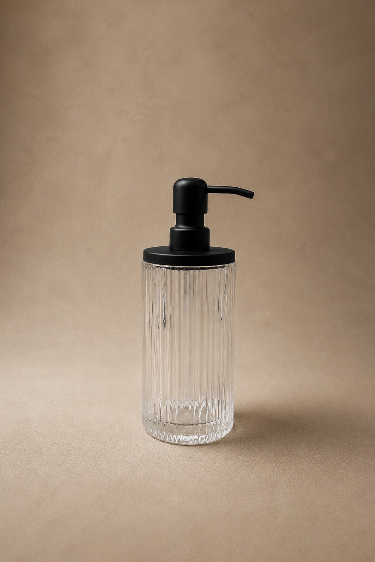 Crystal Patterned Clear Glass Bathroom Set