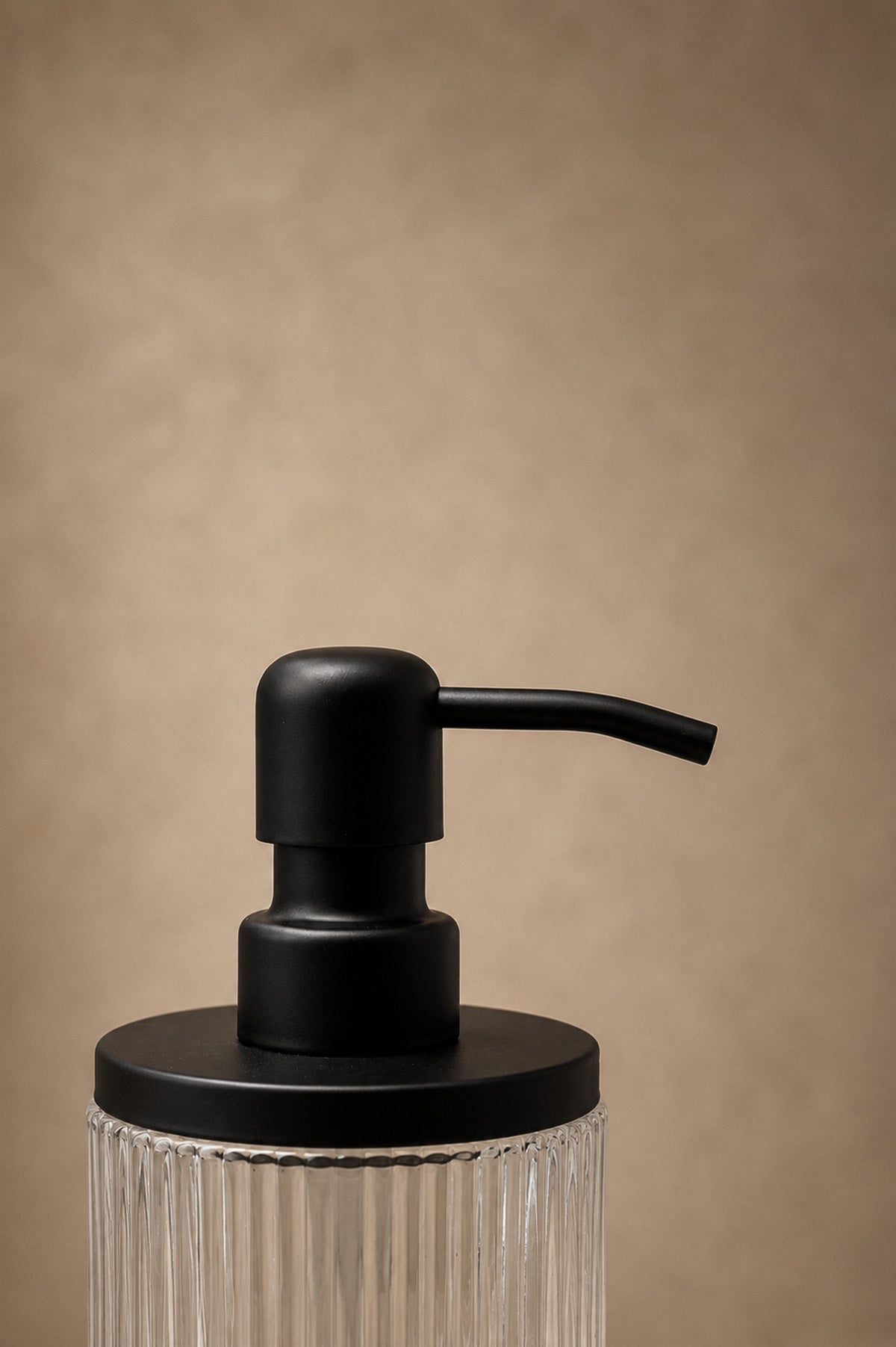 Crystal Patterned Clear Glass Lotion Dispenser