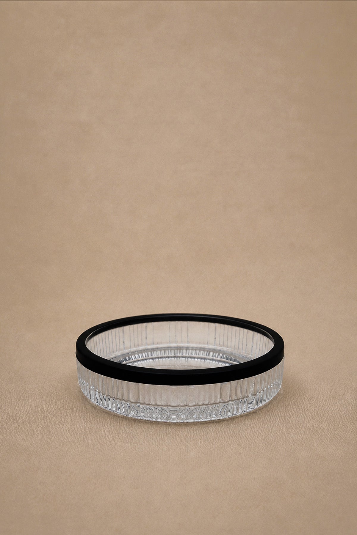 Crystal Patterned Clear Glass Soap Dish