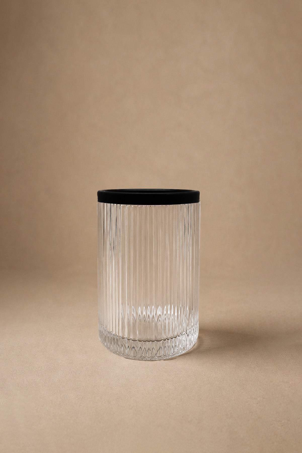 Crystal Patterned Clear Glass Tumbler, Toothbrush Holder
