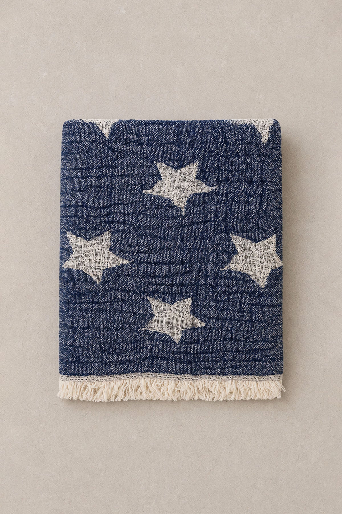 Cuddling Star Baby Blanket Navy
