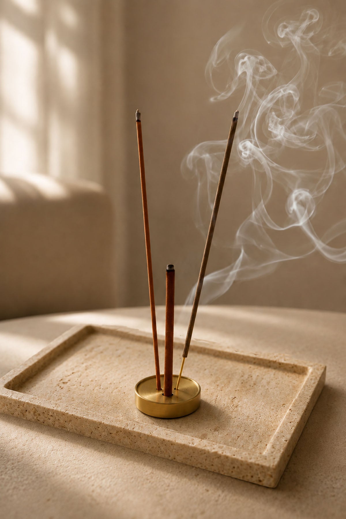 Cylindrical Brass Multi Incense Holder
