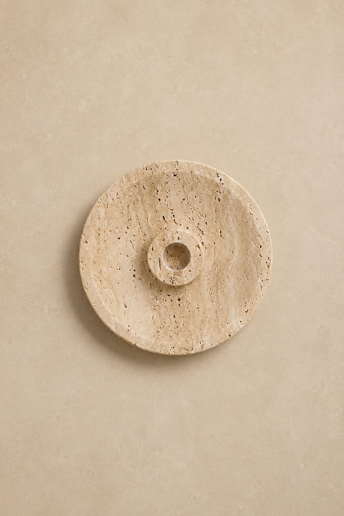 Decorative Travertine Marble Candle Holder