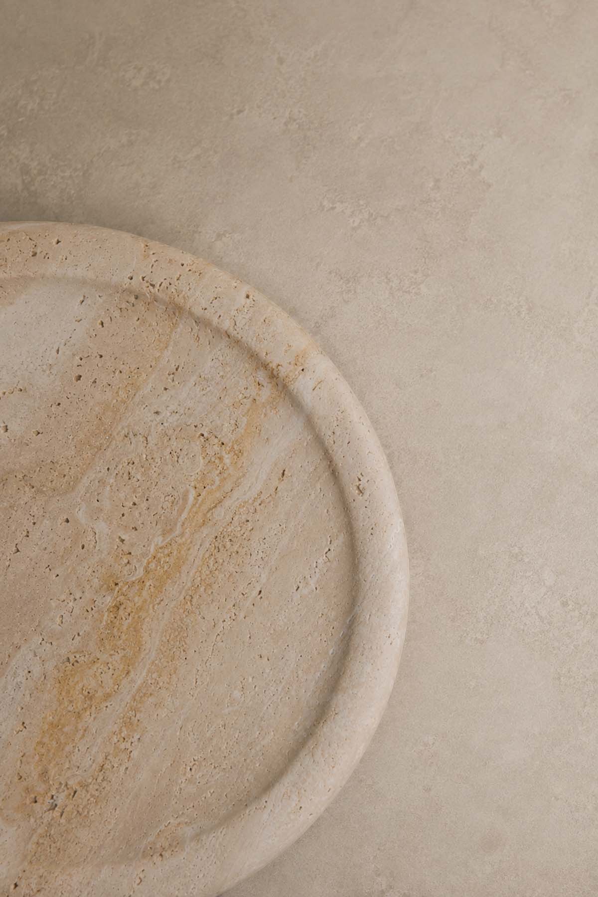 Decorative Marble Travertine Low Bowl