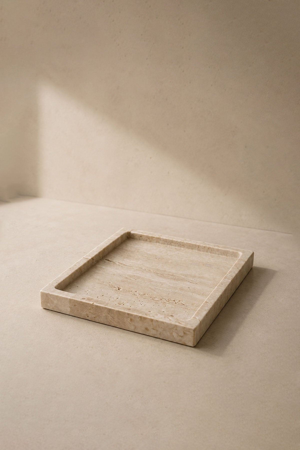 Decorative Square Travertine Marble Tray