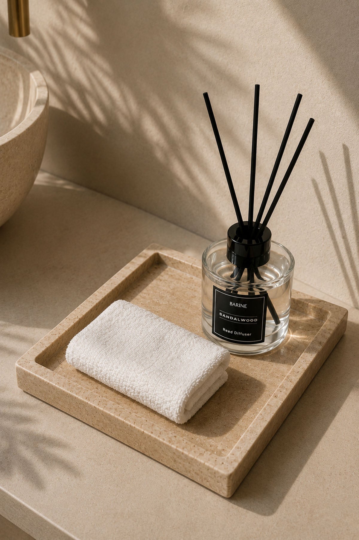 Decorative Square Travertine Marble Tray