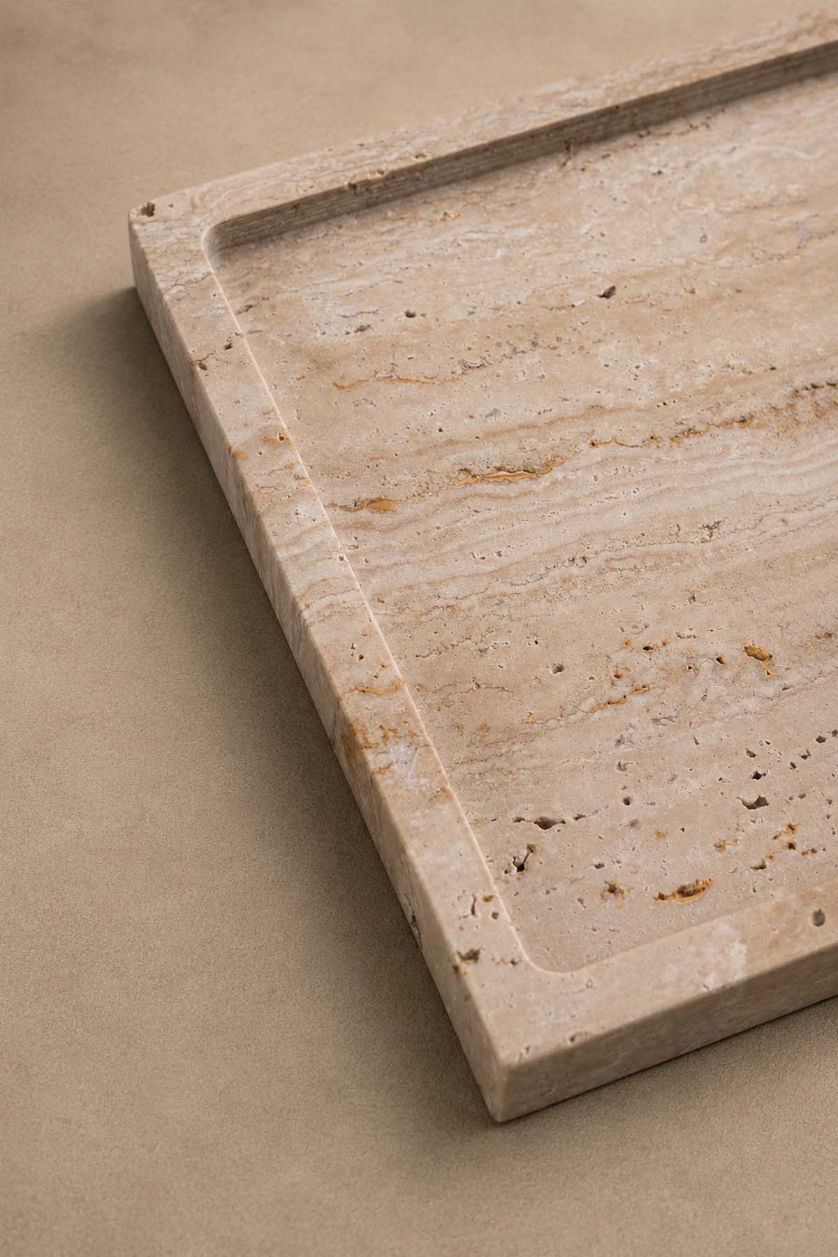 Decorative Square Travertine Marble Tray