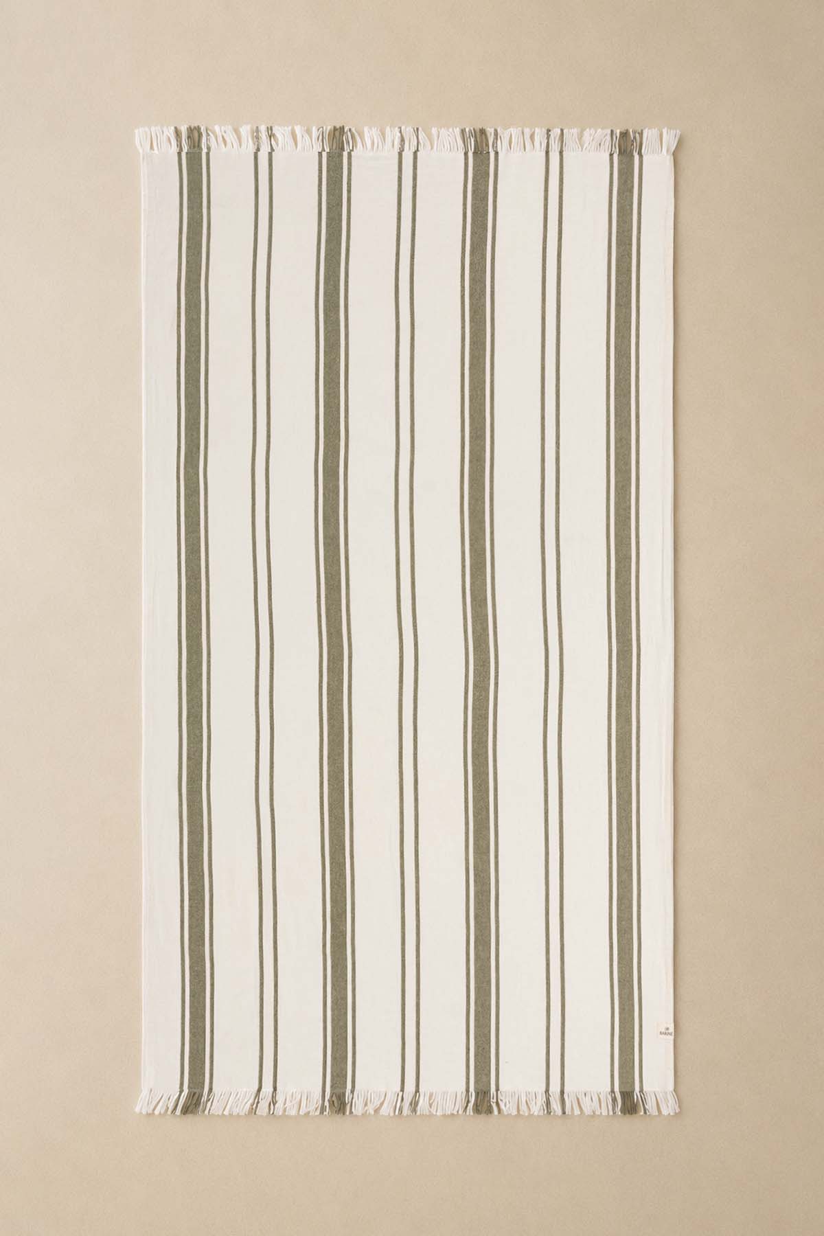 Earth Stripe Pestemal Turkish Towel Khaki